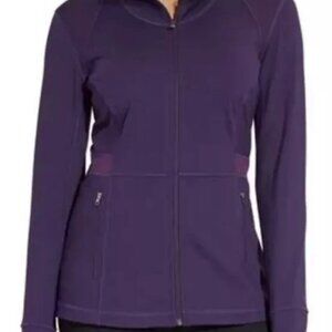 Purple Fitness Jacket, full zip, lightweight, flattering. Size Large Calia brand